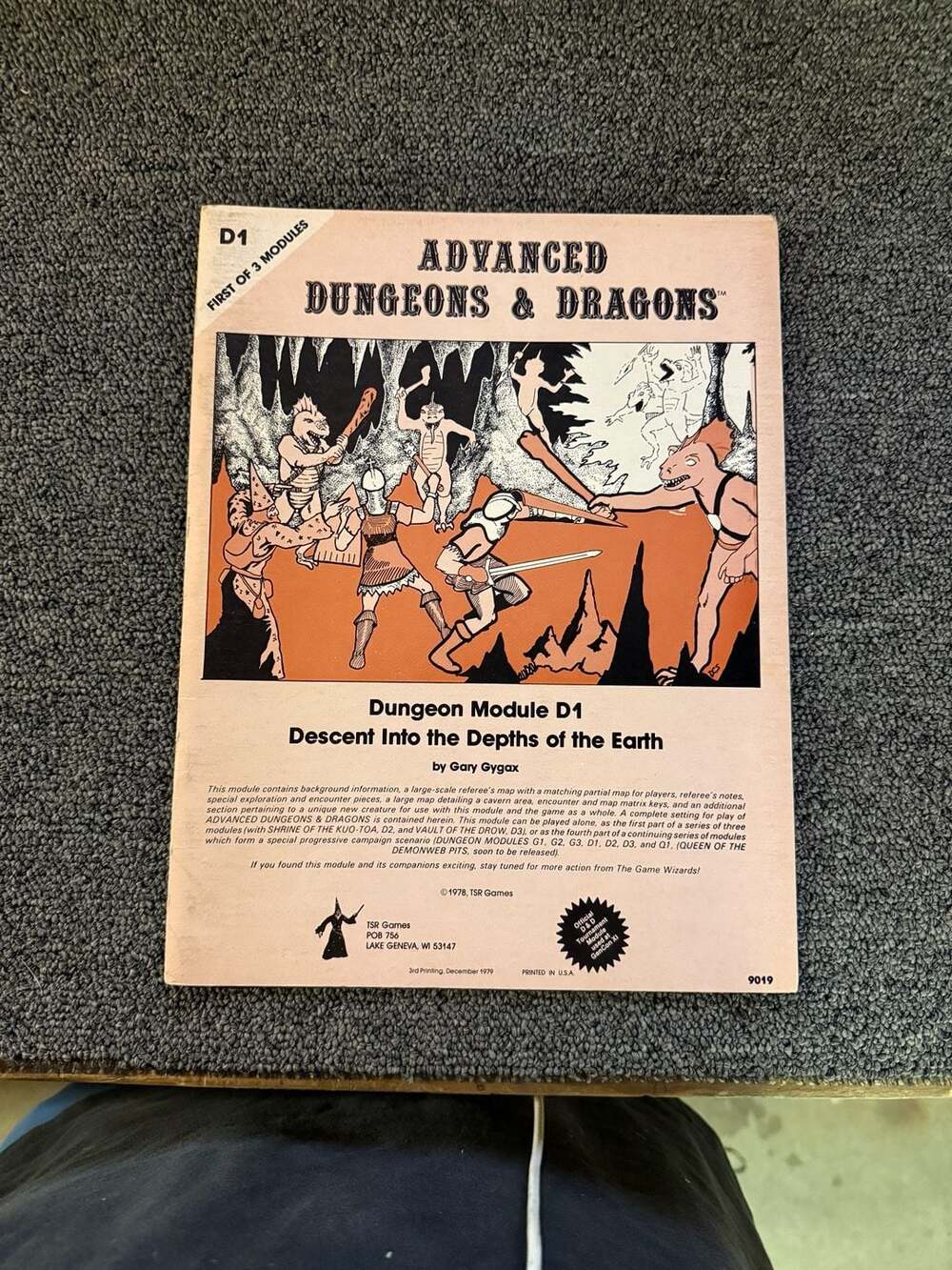 Advanced Dungeons & Dragons Dungeon Module D1 Descent Into the Depths of the Ear